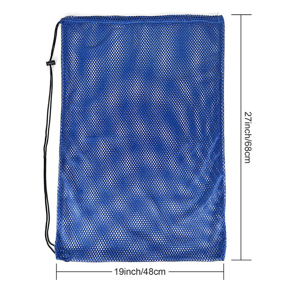 4 Pcs Large Mesh Gear Bag Drawstring Swim Storage Backpack Set