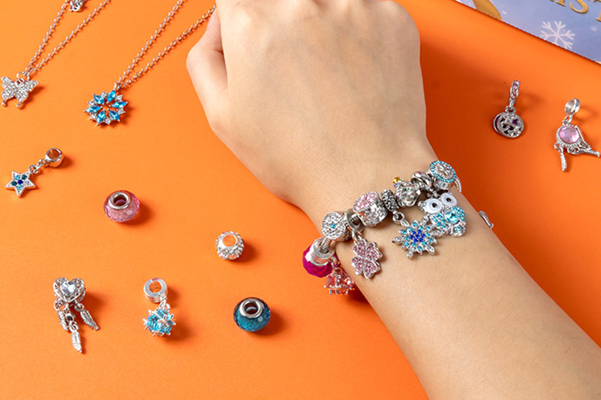 DIY Charm Bracelet Blind Box Jewelry Making Kit Holiday Birthday Gift for Girls Teens