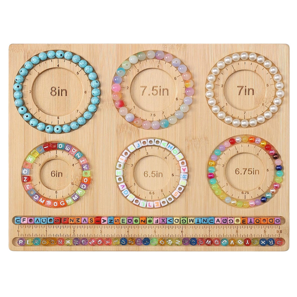 Compact Beading Mat Wood Bead Board for DIY Craft Jewelry Making Beading Tray