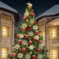 24Pcs Artificial Flowers Christmas Tree Decorations for Wreath Fireplace Stairs