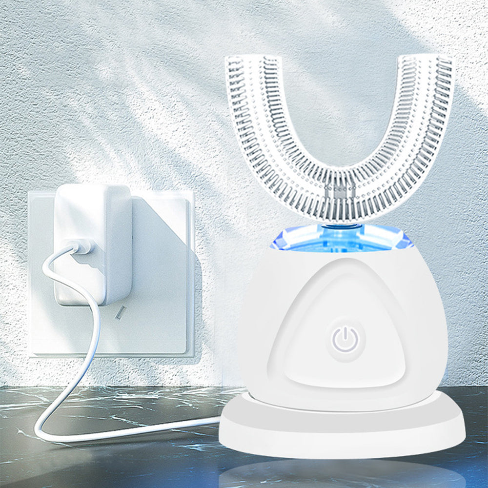 Electric Tooth Cleaner U-Shaped Toothbrush Blue Light Whitening Tooth Cleaner