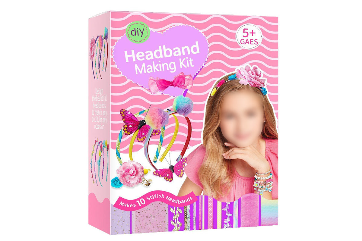 Headband Making Kit DIY Hair Accessories Set Gift for Ages 5-12 Year Old Girl