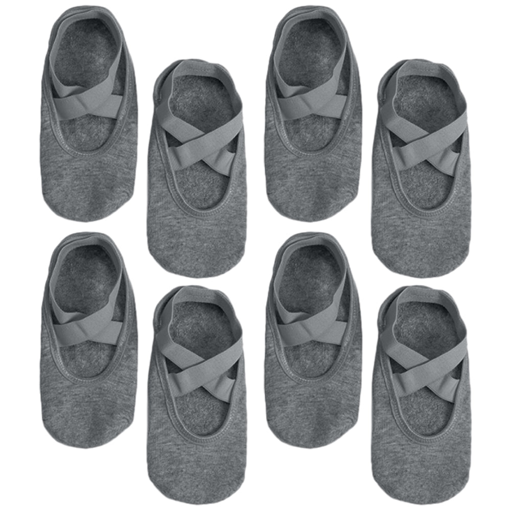 4 Pairs Cotton Non-Slip Pilates Yoga Socks For Women