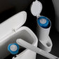 Disposable Toilet Brush Set with Replaceable Heads and Cleaning Liquid for Bathroom