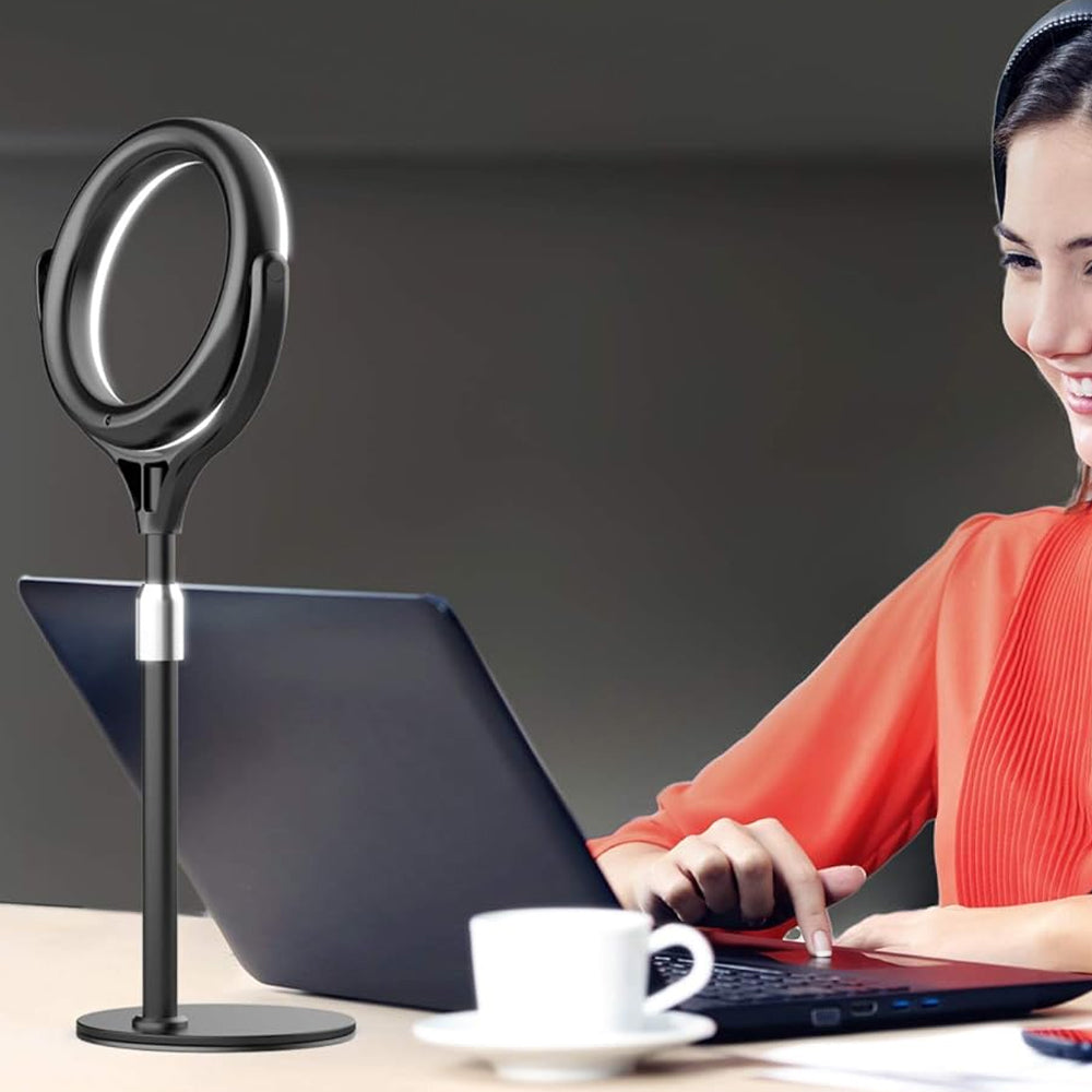 Desk Ring Light with Stand and Phone iPad Holder