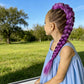 Long Purple Braided Ponytail Hair Extension
