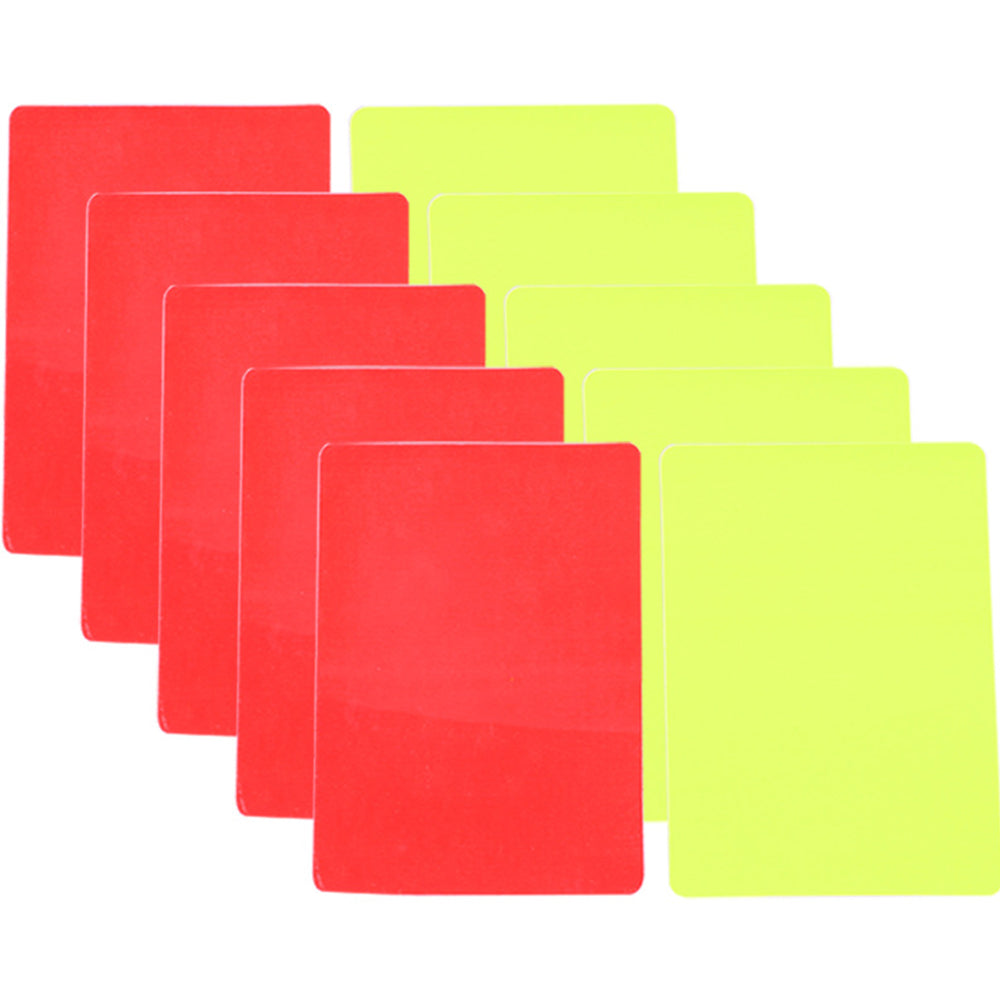 10Pcs Soccer Referee Red and Yellow Penalty Cards Set
