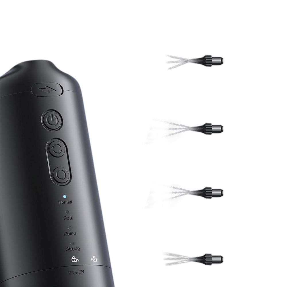 Electric Ear Cleaner with 4 Modes IP67 Waterproof 2000mAh Rechargeable Earwax Removal Kit Black