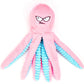 Interactive Plush Squeaky Dog Toy with Crinkle Tentacles for Medium & Large Dogs