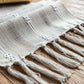 Vintage Farmhouse Woven Table Runner with Tassel for Dining Room Kitchen Reading Dresser