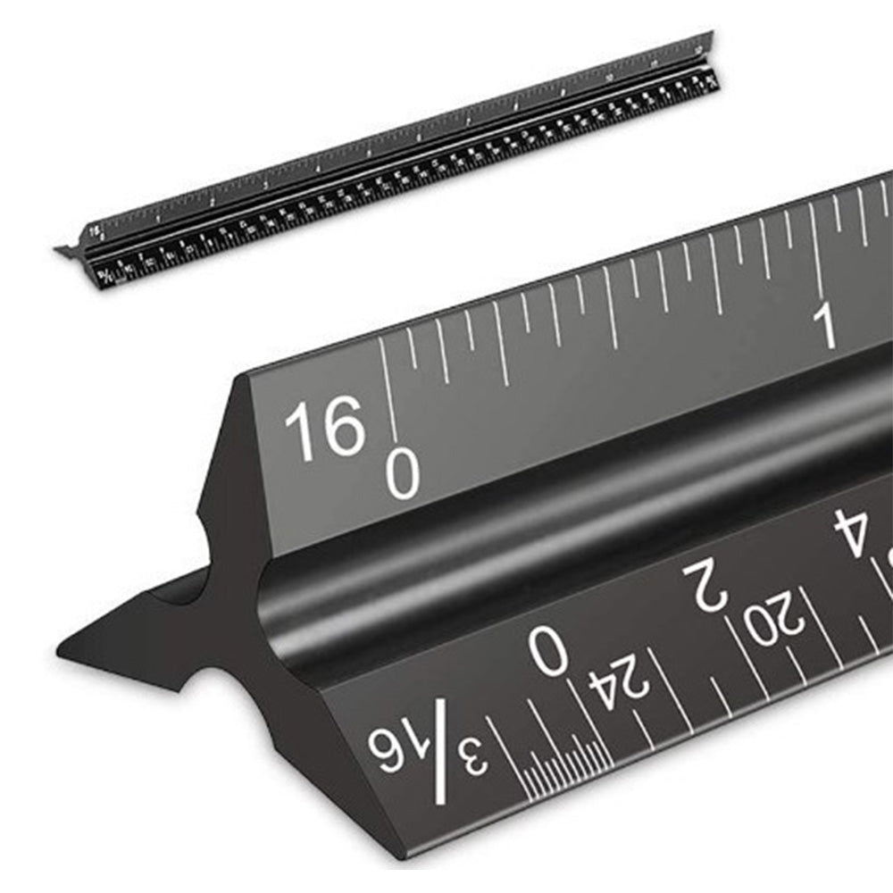Aluminum Triangular Scale Ruler for Architects and Engineers