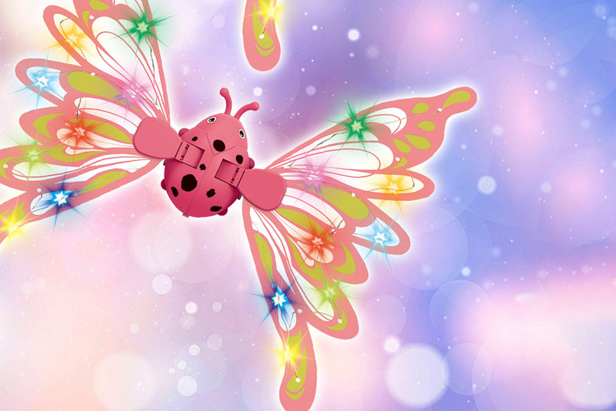 Fairy Wings with Lights for Girls Flying Fairy Toys Princess Cosplay Dress Up Gift