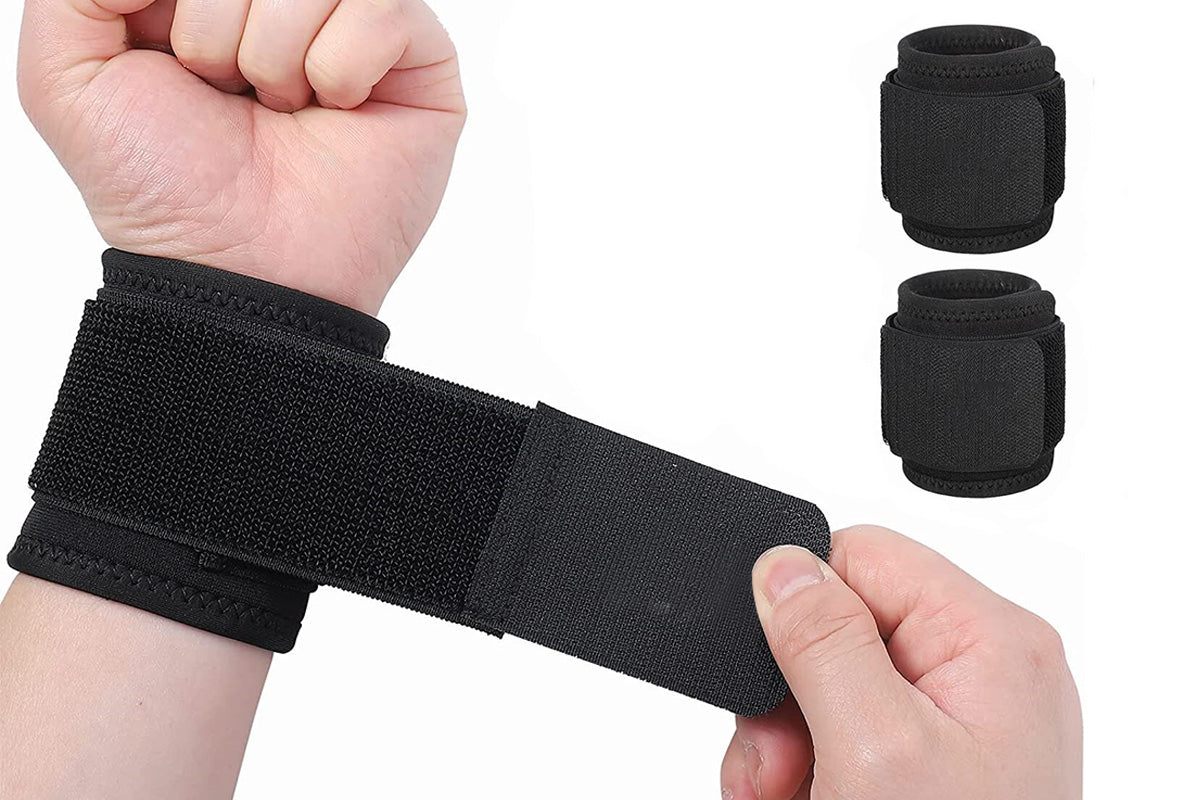 2 Pcs Wrist Compression Strap and Wrist Brace Support for Fitness Weightlifting