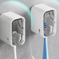 2Pcs Toothbrush Holders Wall Mounted Tooth Brush Holder with Cover for Shower