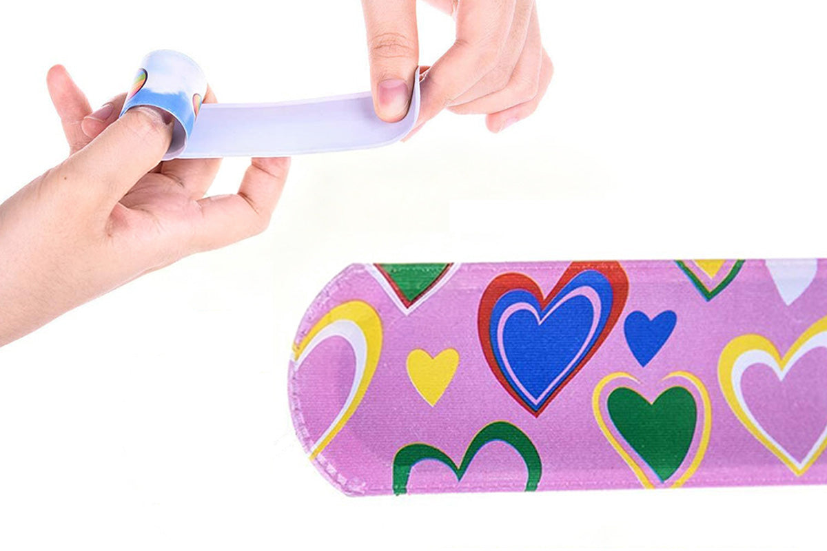 100Pcs Slap Bracelets Party Bracelet Gifts Birthday Decorations for School Holiday