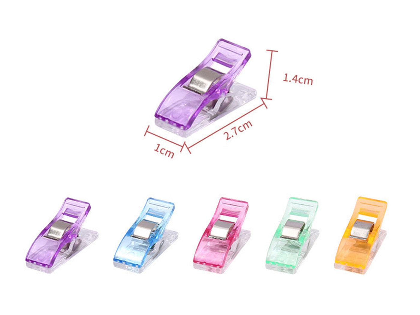 50Pcs Sewing Clips Quilting Clips Fabric Clips Assorted Colors Sewing Clips