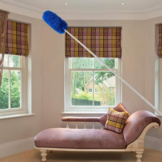 Three-Piece Cobweb Duster with Extension Pole for Ceiling Cleaning