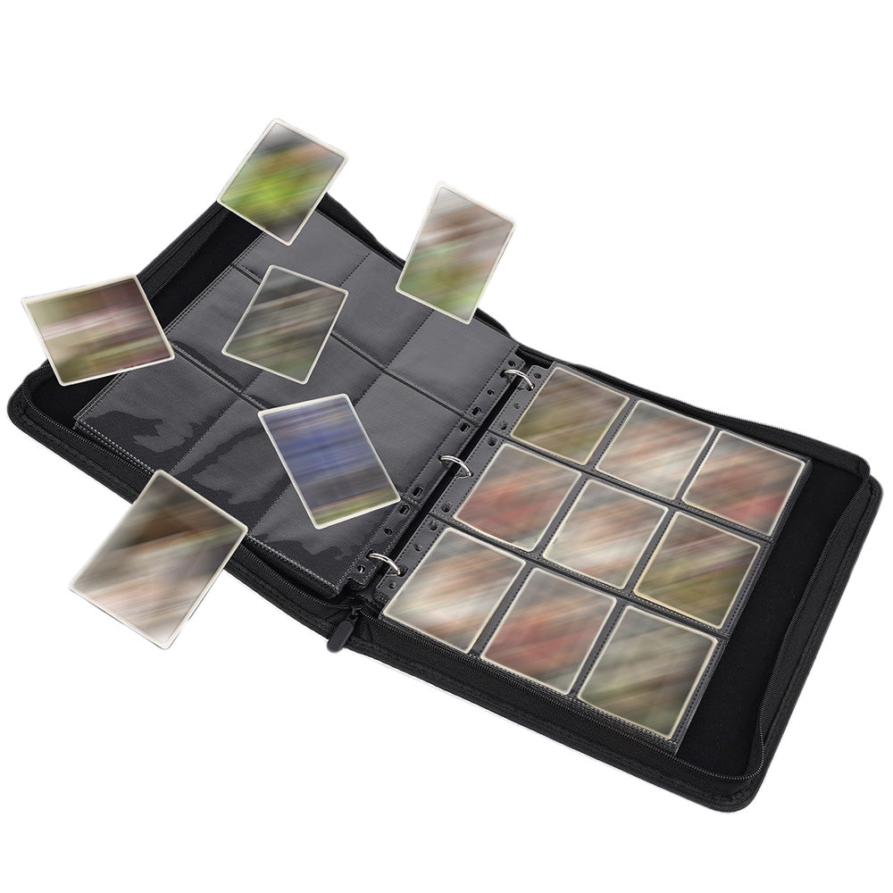 1080 Pockets Card Binder with Zipper Handle Card Holder for Sports Game Cards