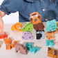 Wooden Alphabet Animal Puzzles Matching Game Educational Toys