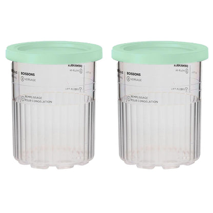 2Pcs Ice Cream Pints Containers And Lids, Compatible With Ninja NC500, NC501 Series