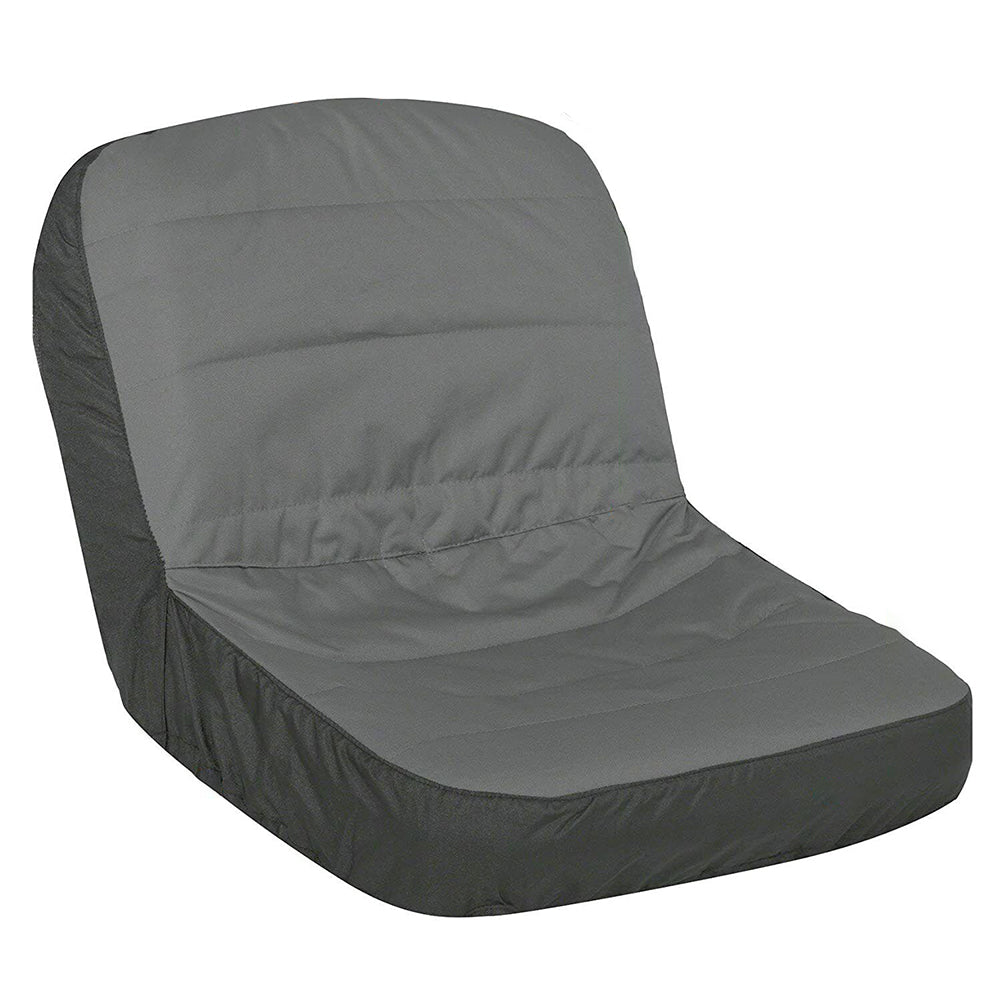 2Pcs 600D Oxford Lawn Mower Tractor Truck Seat Cover with Padding and Back Pockets