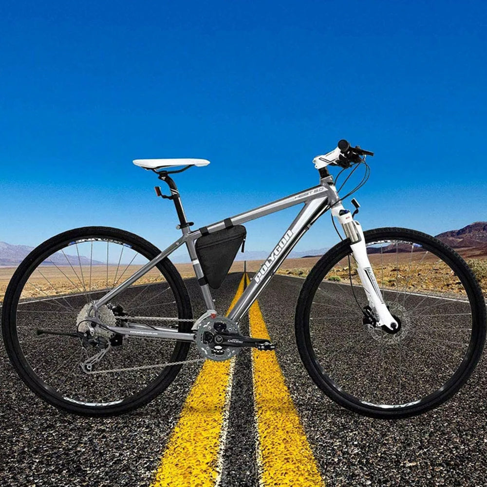 2Pcs Sporting Accessories Bicycle Front Frame Triangle Bag