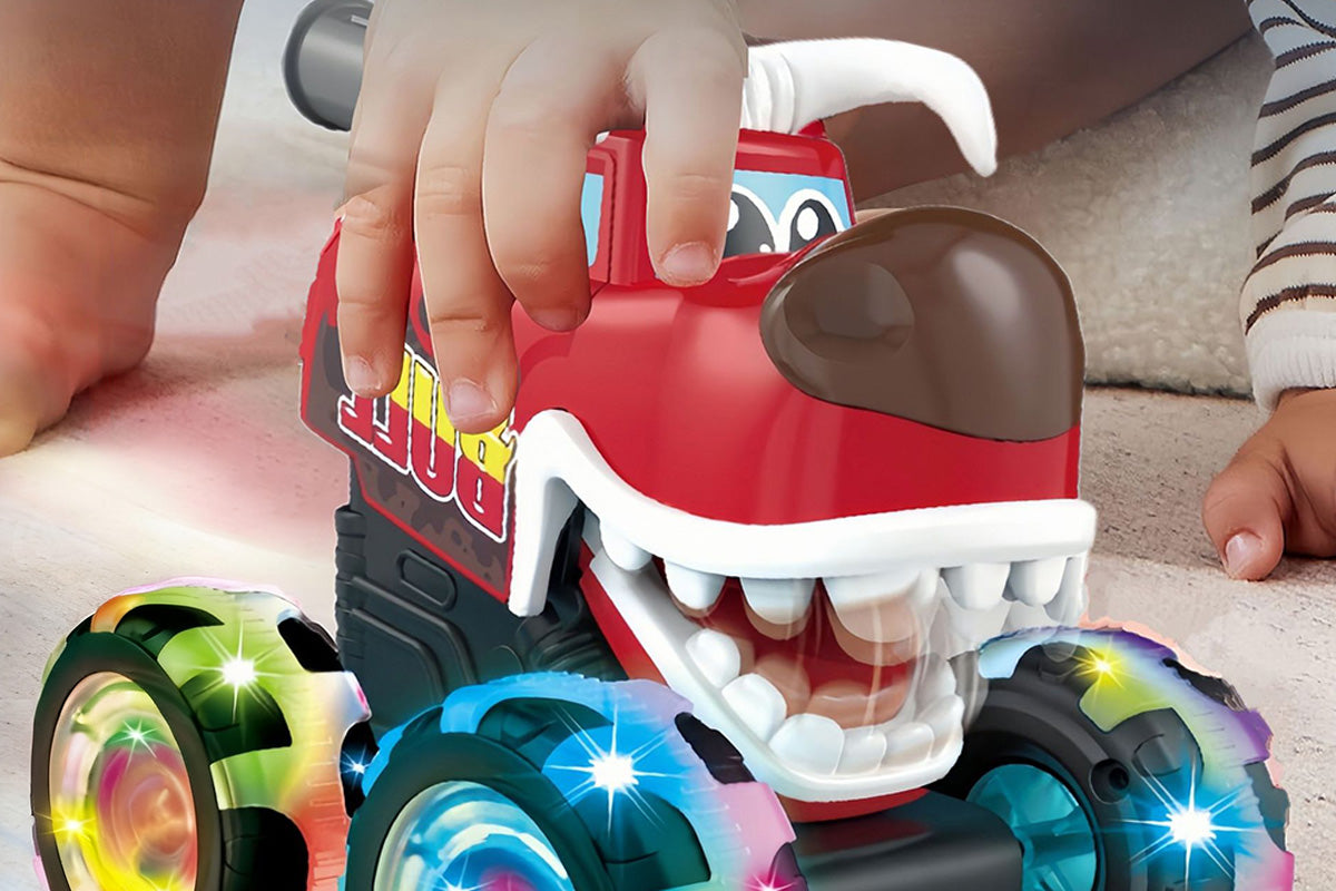 Monster Truck Toy Light-Up Cars Wheels Toy Car Press and Go Cars