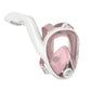 Full Face Snorkel Mask Side Snorkel Mask Panoramic View Snorkeling Gear-Pink