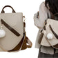 Anti-Theft Backpack with Furry Pom Pom Charm