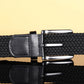 Elastic Braided Stretch Belt Adjustable Men Belt for Golf Pants Casual Shorts Jeans-Black