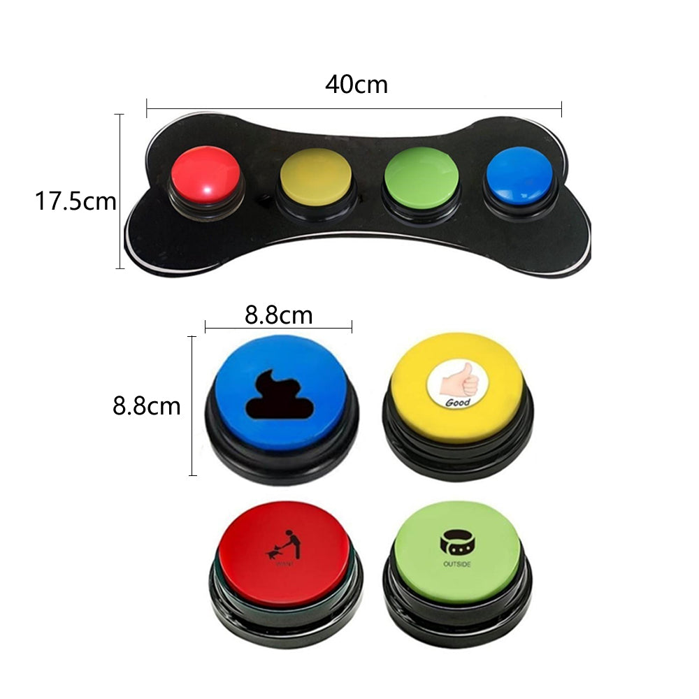 4Pcs Dog Communication Buttons Speaking Buttons for Pet Training