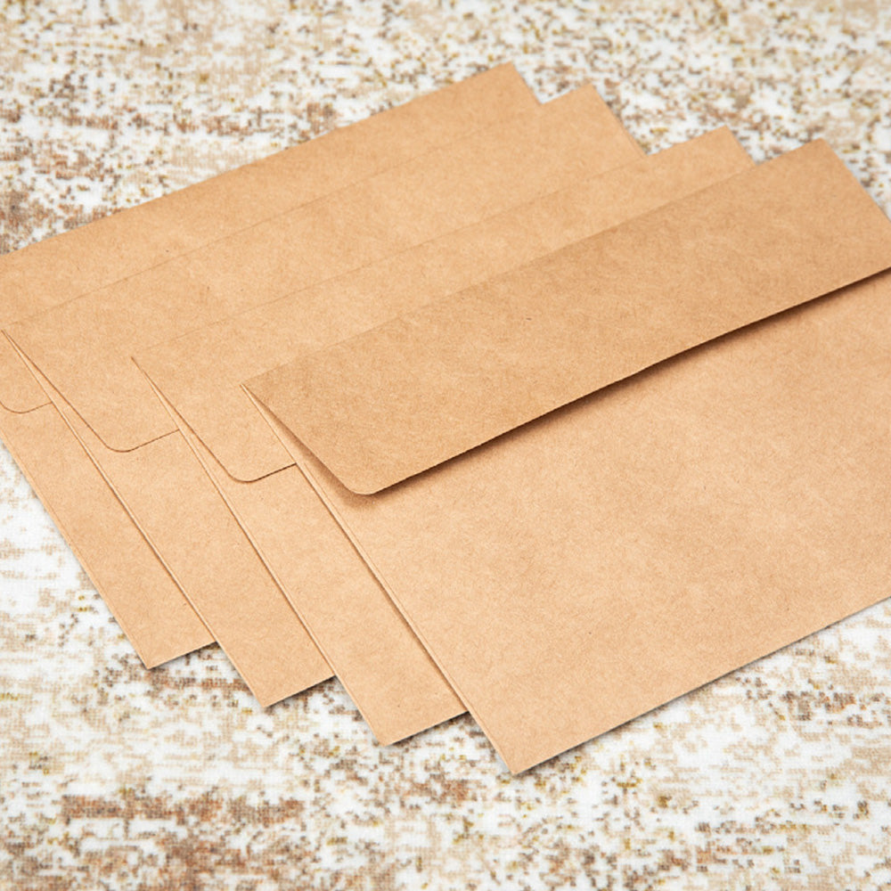 50 Pack Thick Kraft Paper Self Adhesive Envelopes for Cards Photos