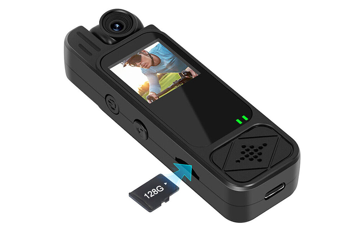 2K Body Camera HD Video DVR IR Night Cam Rotatable Lens Camcorder