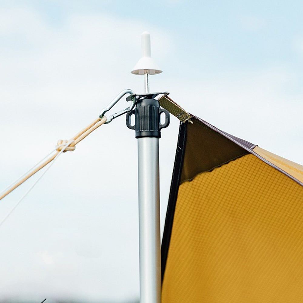 2 Pack Adjustable Aluminium Tarp Poles 09 to 23m Telescopic Camping