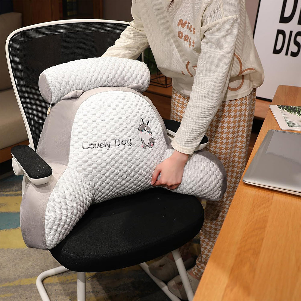 Bed Rest Pillow Neck Lumbar Support Seat Cushion with Arms