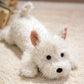 Stress Relief Realistic West Highland White Terrier Plush Toy Soft Cuddly Lying Stuffed Dog Animal