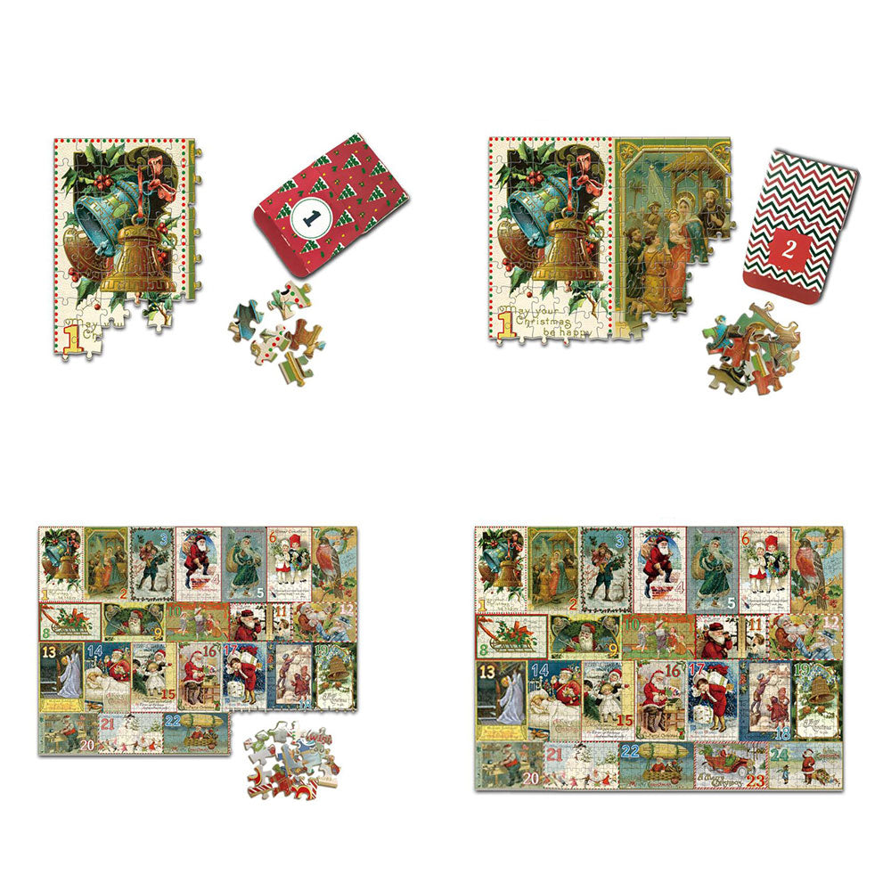Christmas Advent Calendar Puzzle 1000 Piece Advent Calendar 24 Days Countdown Puzzles Toy