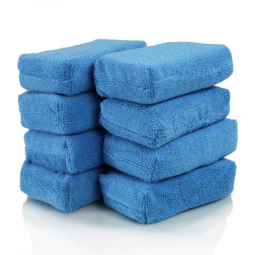 8Pcs Microfiber Applicator Pads Car Wash Sponge for Effortless Wax Sealant