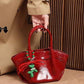 Christmas Red Women Patent Leather Bag Crossbody Bag Purse Handbag