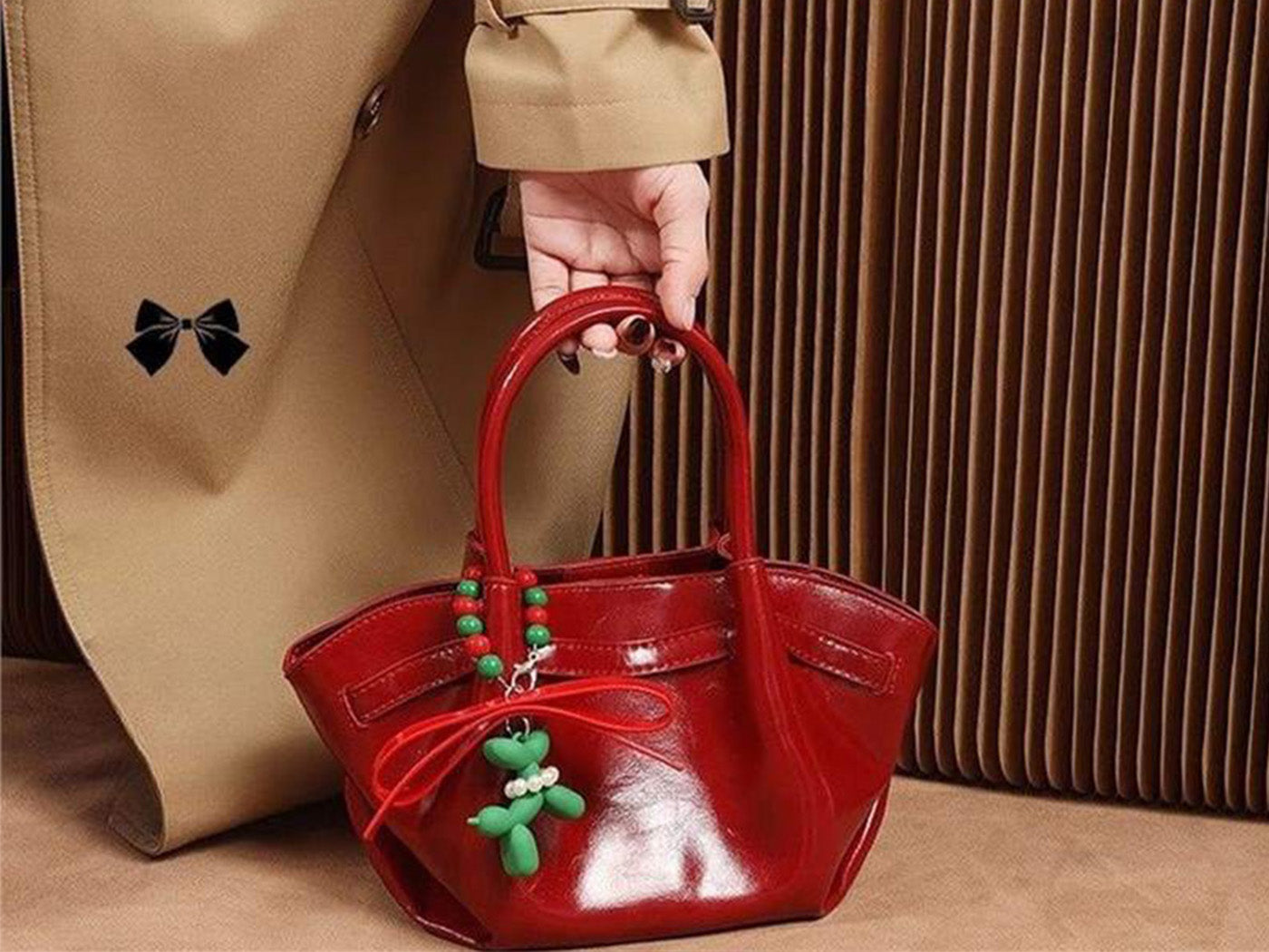 Christmas Red Women Patent Leather Bag Crossbody Bag Purse Handbag
