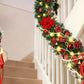 2.7M Christmas Garland Artificial Rattan Decoration With 50 LED Lights For Home Outdoor