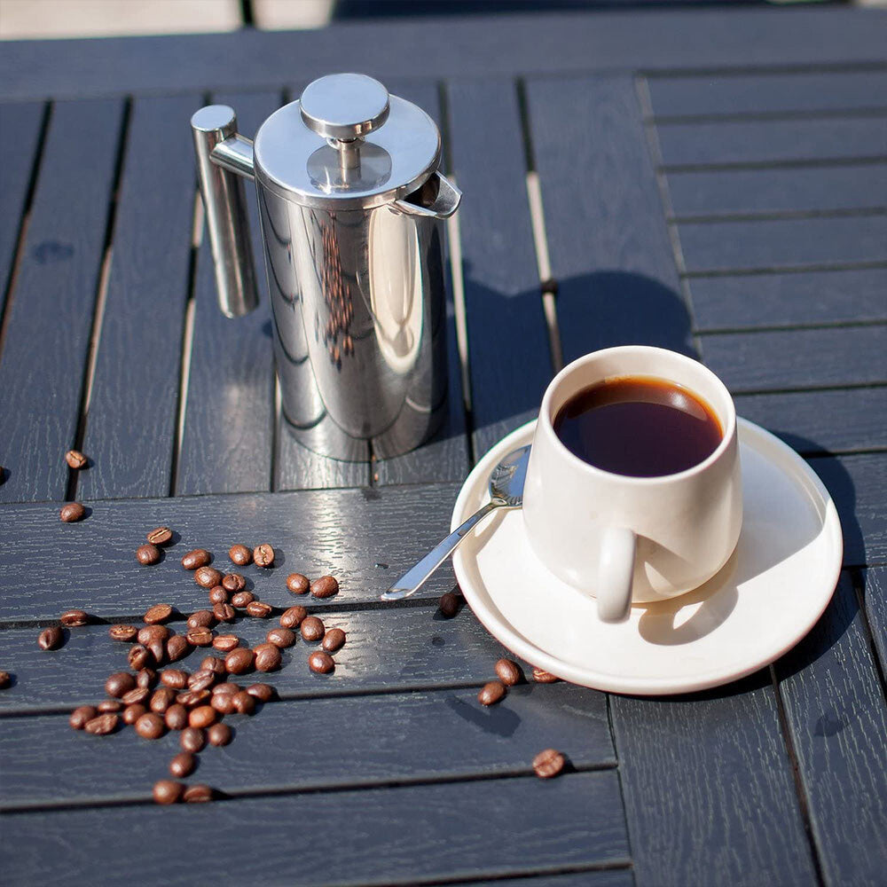 French Press Coffee Maker 304 Stainless Steel Double-Wall Insulated for Camping and Home
