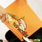 6 Pack Flexible Plastic Cutting Mats Non Slip Kitchen Cutting Boards Set with Food Icons