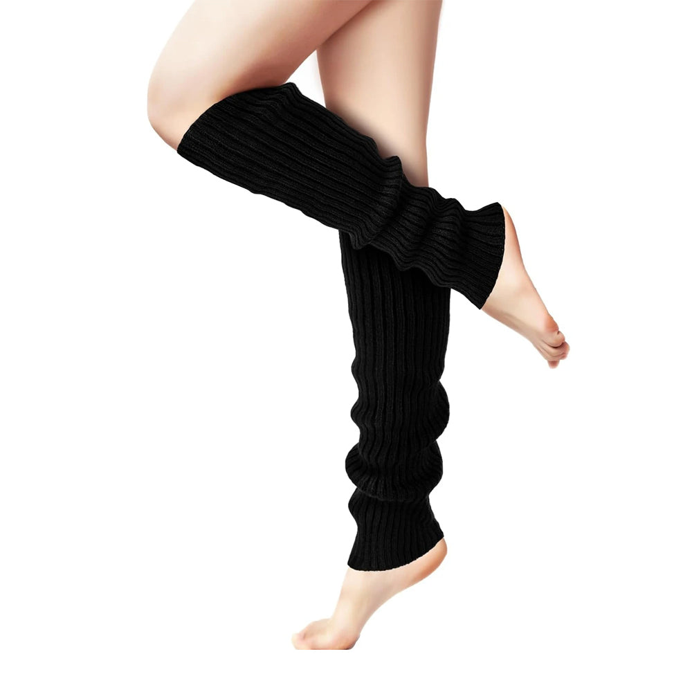 2Pcs The 80s Ribbed Knitted Long Socks for Women