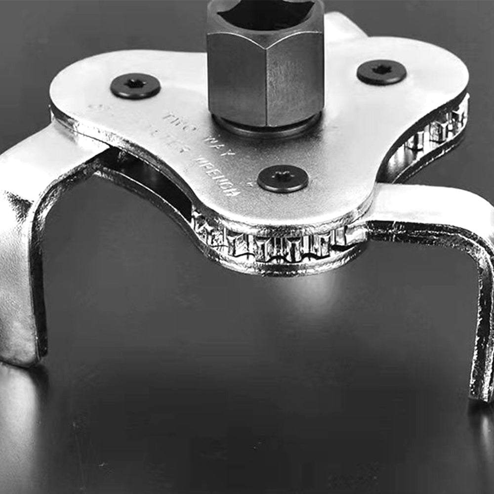 Stainless Steel 3 Jaw Oil Filter Adjustable Wrench Remover for Car