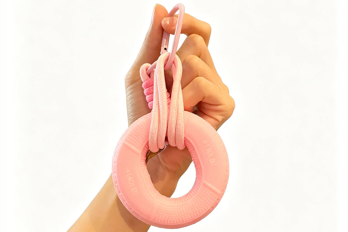 Silicone Grip Strength Ring Hand Exerciser Stress Relief Keychain
