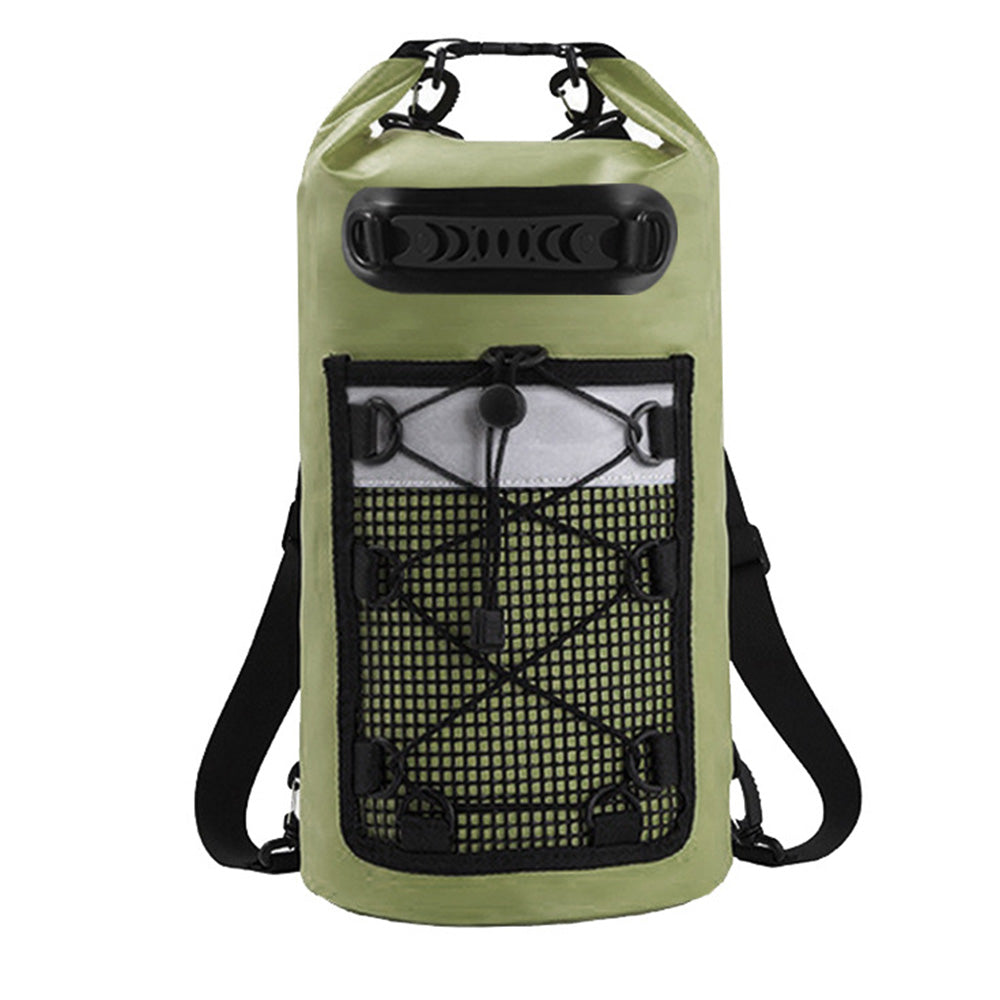 Roll-Top Backpack With Handle Dry Bag Outdoor Bag For Fishing Boating Camping