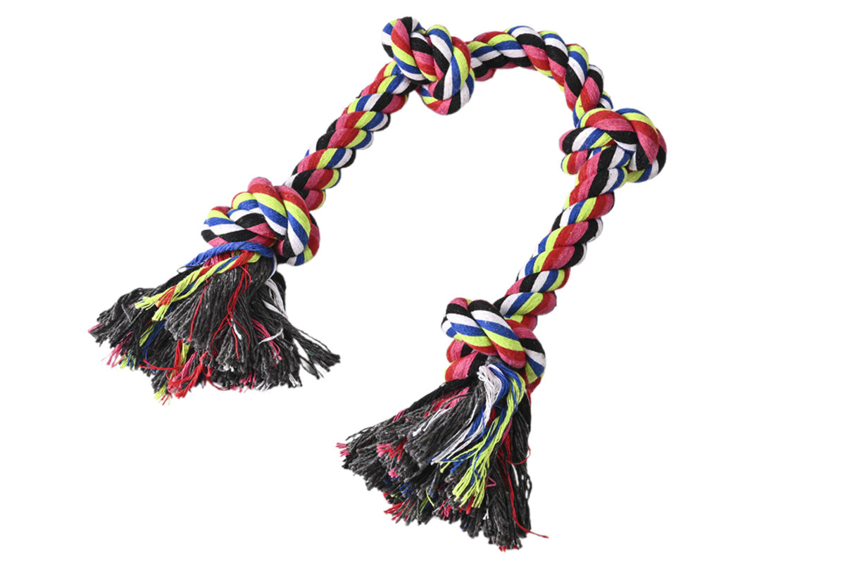 2 Pack Cotton Rope Dog Toys Durable Tug Chew Ropes for Large Breed Dogs