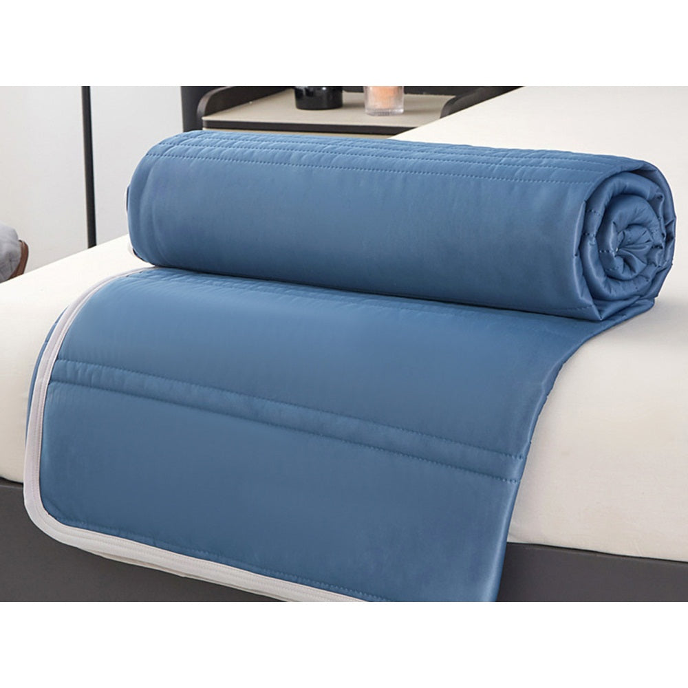 Cooling Summer Quilt Breathable Aircon Blanket-Blue