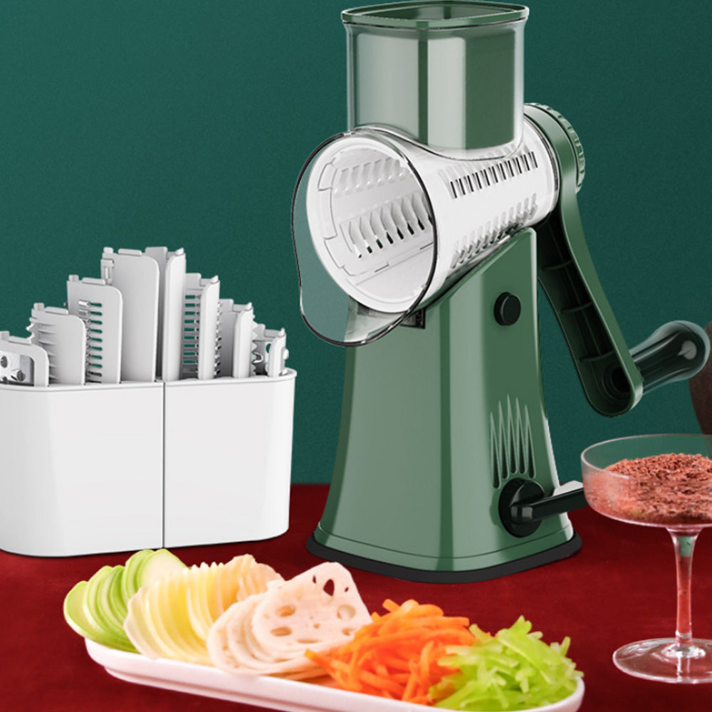 Kitchen Vegetable Fruit Slicer Cutter Shredder Food Manual Rotary Grater Chopper